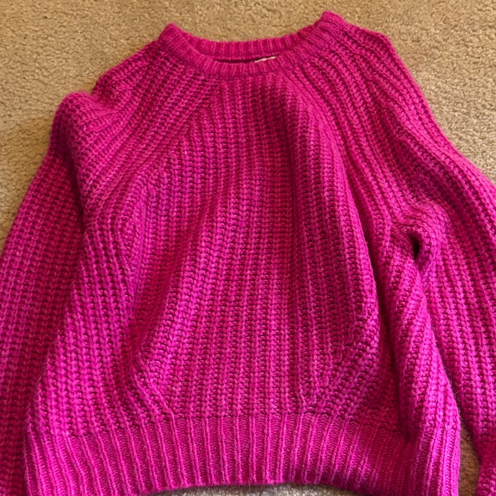 a new day Fuchsia Crew Neck Sweater